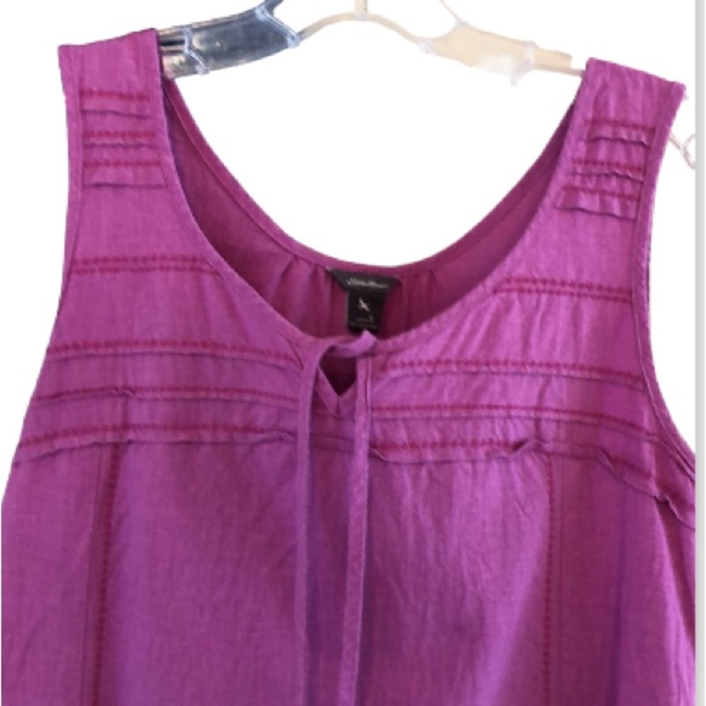 Eddie Bauer Embroidered Linen Tank Top